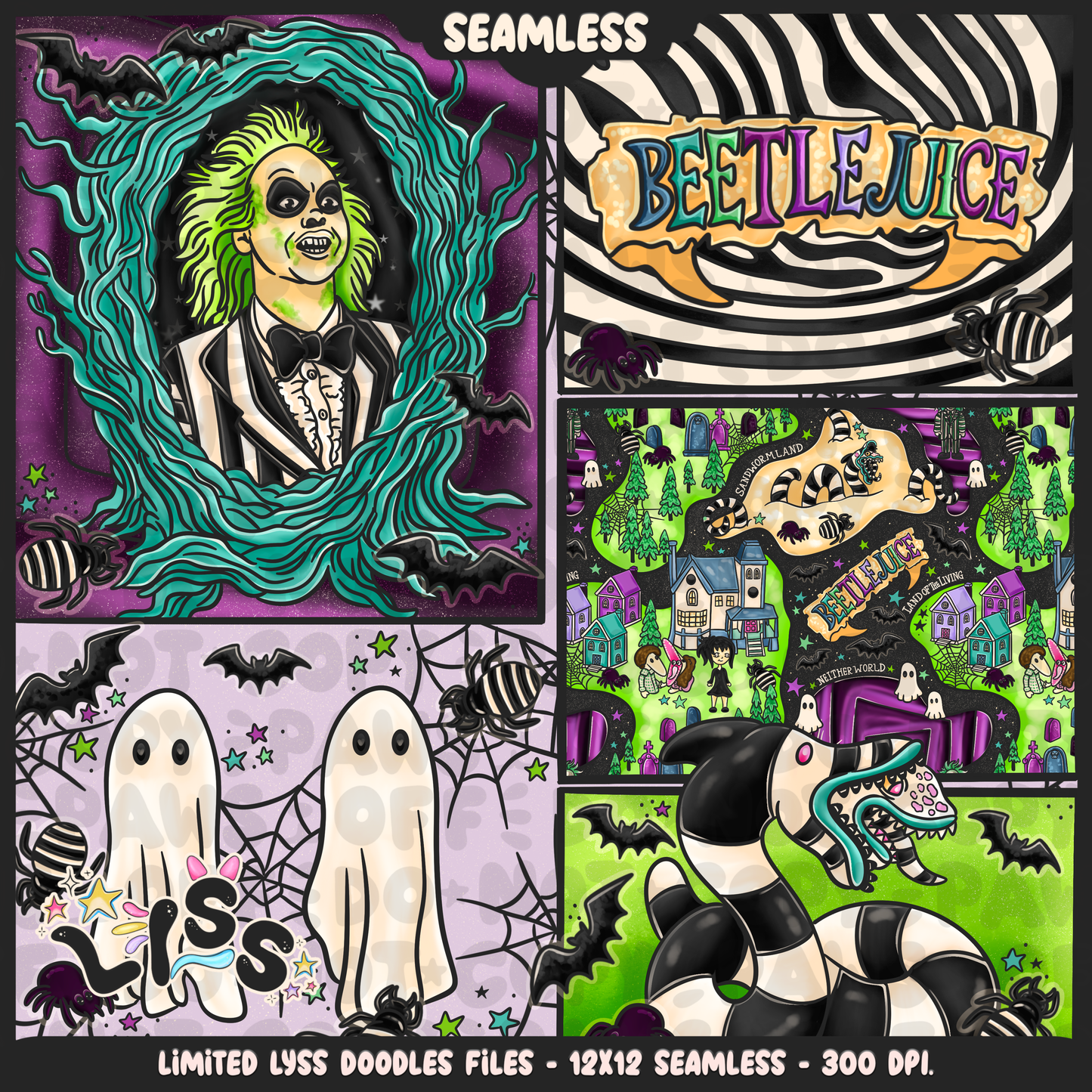 2024 - Lyss Doodles - Seamless - Mains - Beetle x Love kyr Collab - 24LD052