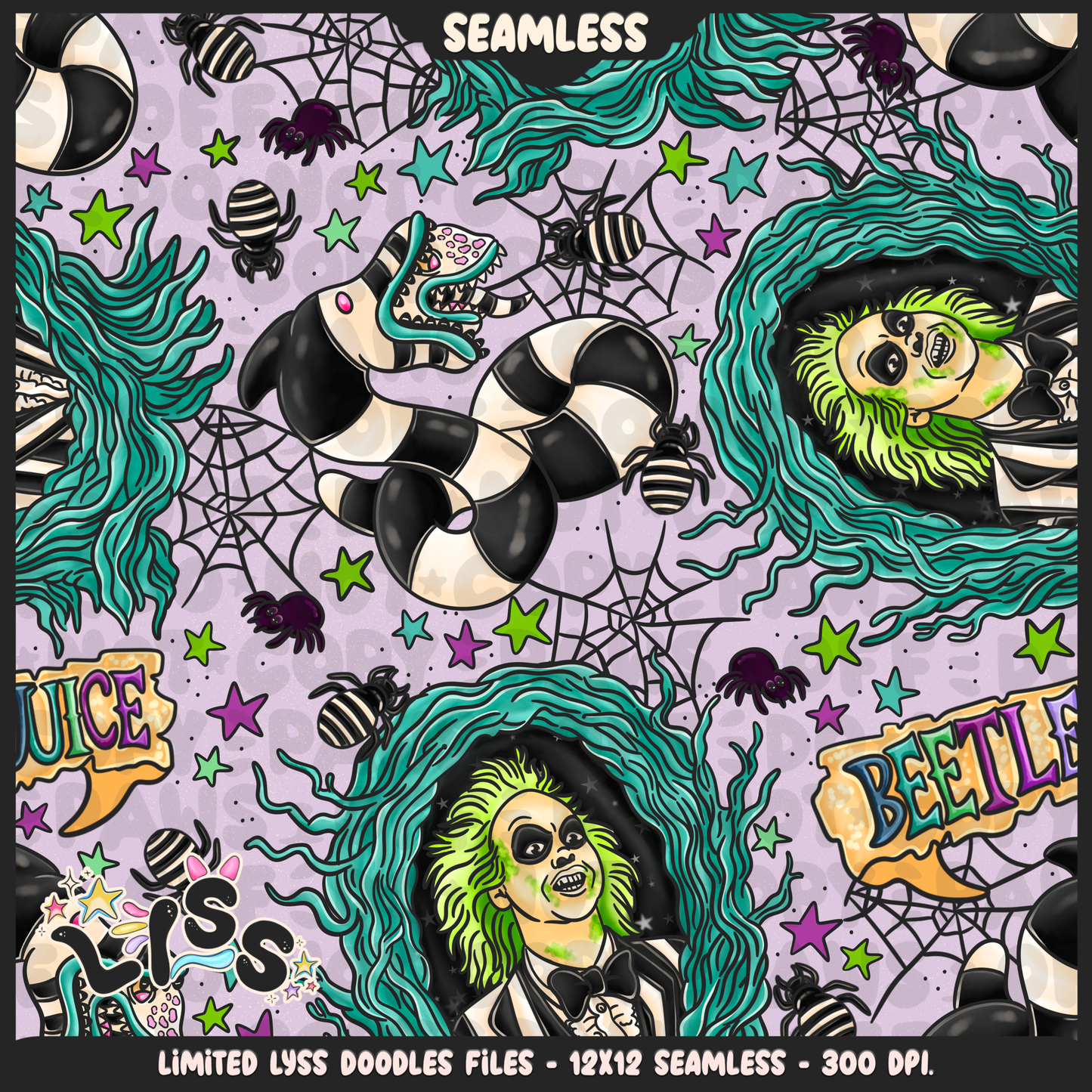 2024 - Lyss Doodles - Seamless - Mains - Beetle x Love kyr Collab - 24LD052