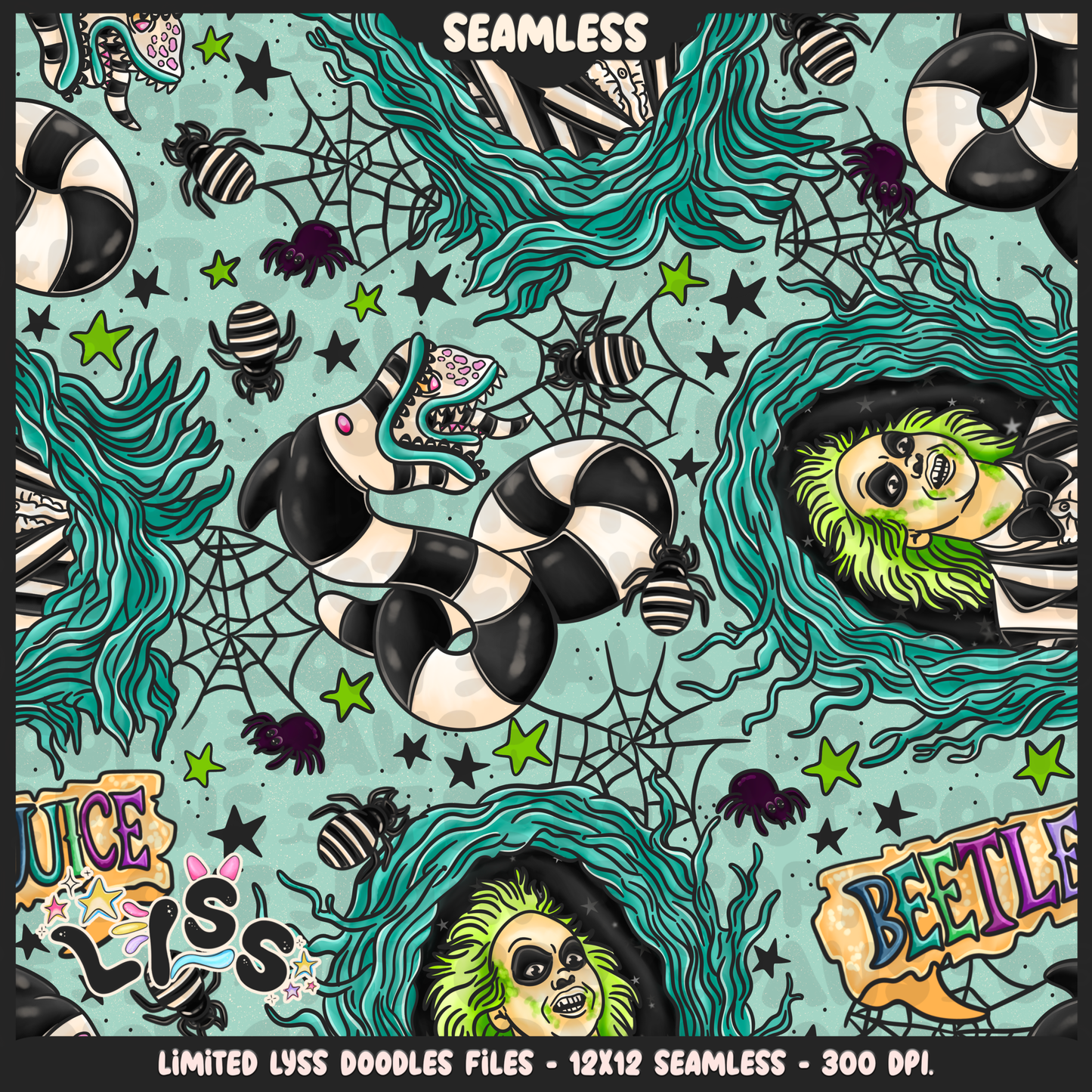 2024 - Lyss Doodles - Seamless - Mains - Beetle x Love kyr Collab - 24LD052