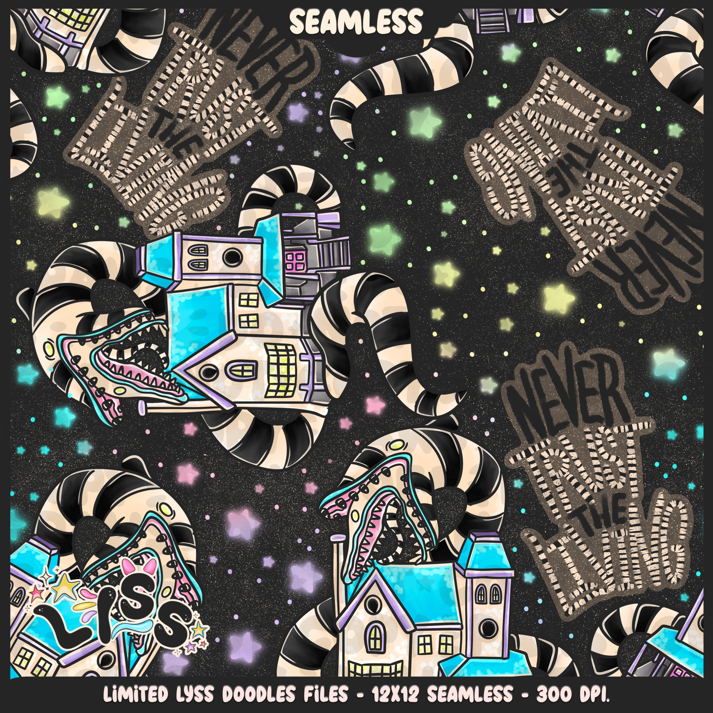 2024 - Lyss Doodles - Seamless - Mains - Beetle x Love kyr Collab - UFO - 24LD054