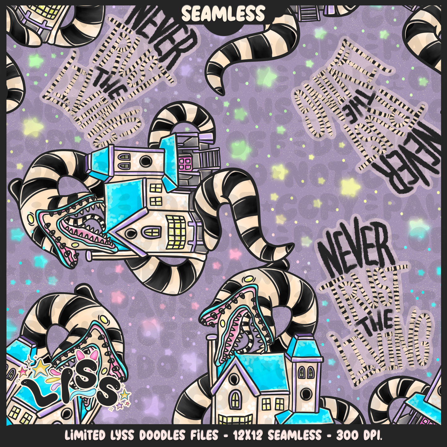 2024 - Lyss Doodles - Seamless - Mains - Beetle x Love kyr Collab - UFO - 24LD054