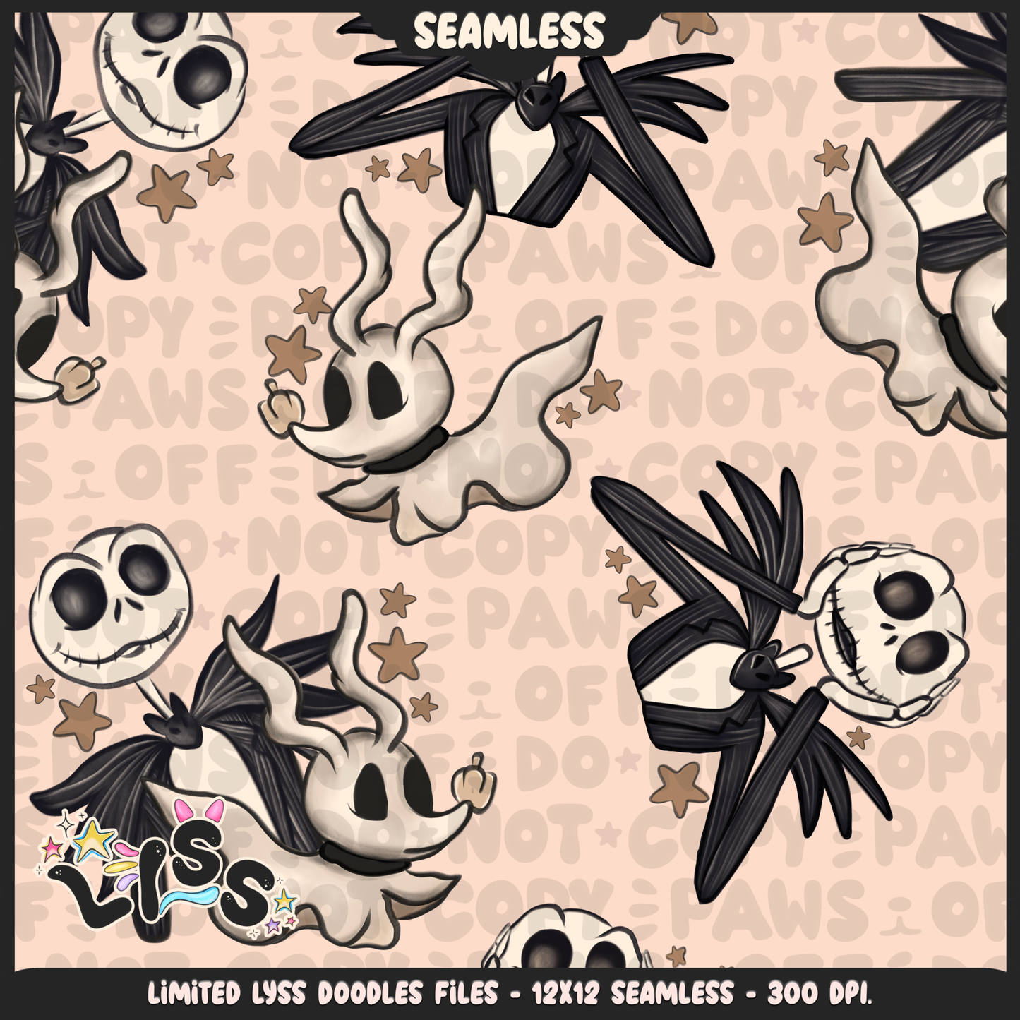 2024 - Lyss Doodles - Seamless - Mains - Beige Collection - 24LD014