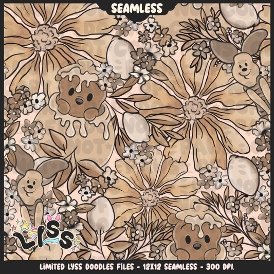 2024 - Lyss Doodles - Seamless - Mains - Beige Collection - 24LD014