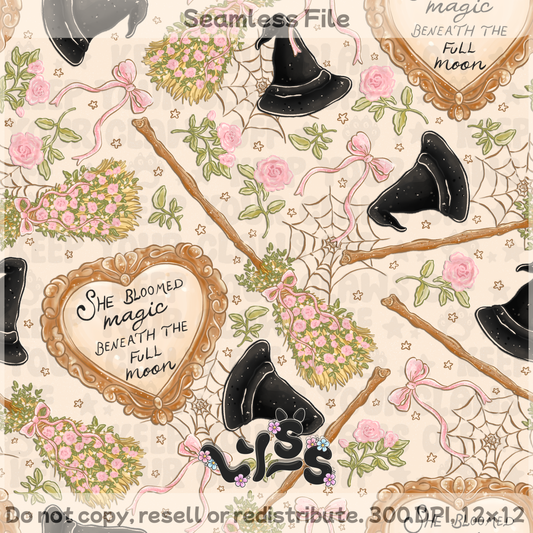 2025 - Lyss Doodles - Seamless - Blush & Broom - 25LD053