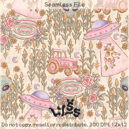 2025 - Lyss Doodles - Seamless - Blush & Cornfield - 25LD057