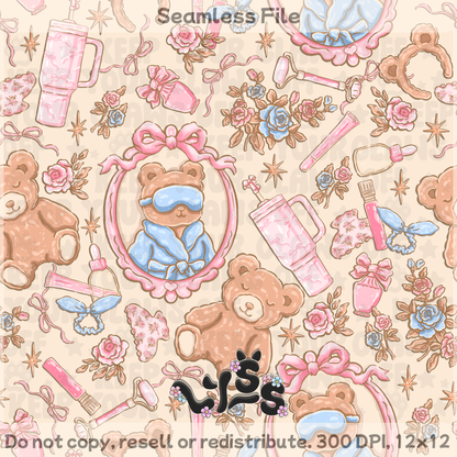 2025 - Lyss Doodles - Seamless - Blush & Vanity - 25LD055