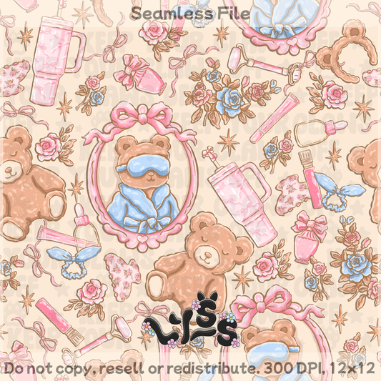 2025 - Lyss Doodles - Seamless - Blush & Vanity - 25LD055
