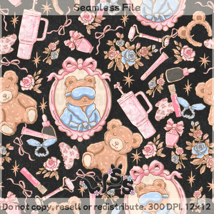 2025 - Lyss Doodles - Seamless - Blush & Vanity - 25LD055