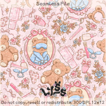 2025 - Lyss Doodles - Seamless - Blush & Vanity - 25LD055