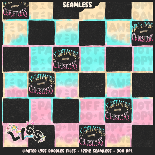 2024 - Lyss Doodles - Seamless - Coordinates - Celestial Nightmare - 24LD036