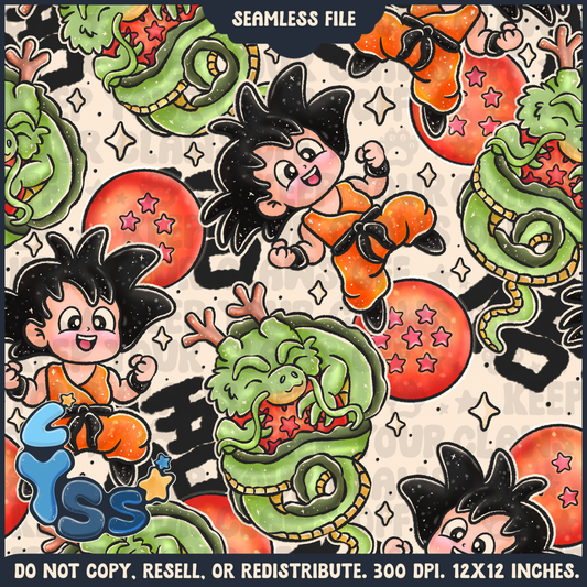 2025 - Lyss Doodles - Seamless - Mains - Colour Collab - Dragon Star - 25LD006