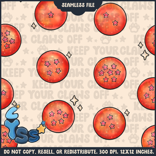 2025 - Lyss Doodles - Seamless - Mains - Colour Collab - Dragon Star - 25LD006