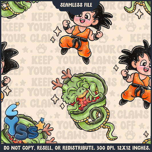 2025 - Lyss Doodles - Seamless - Mains - Colour Collab - Dragon Star - 25LD006