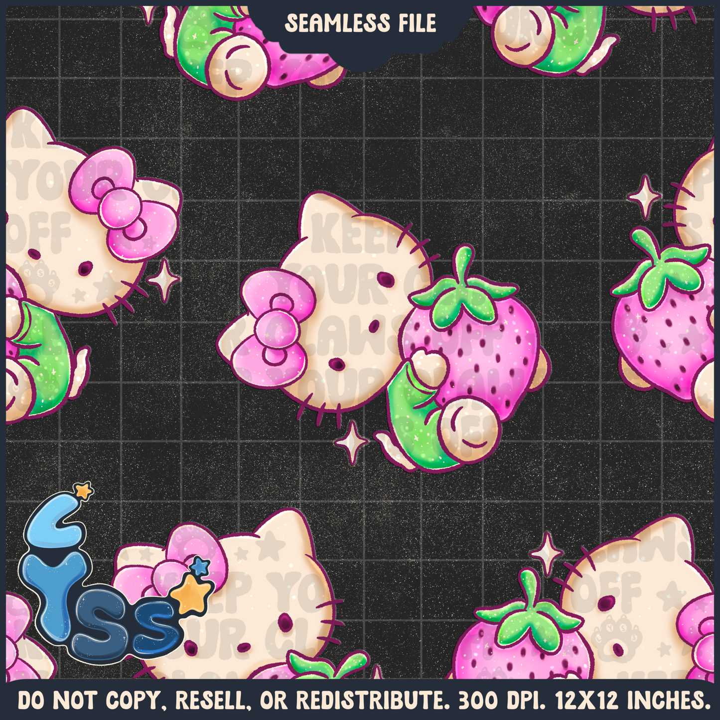 2025 - Lyss Doodles - Seamless - Mains - Colour Collab - Strawberry Milk HK - 25LD004