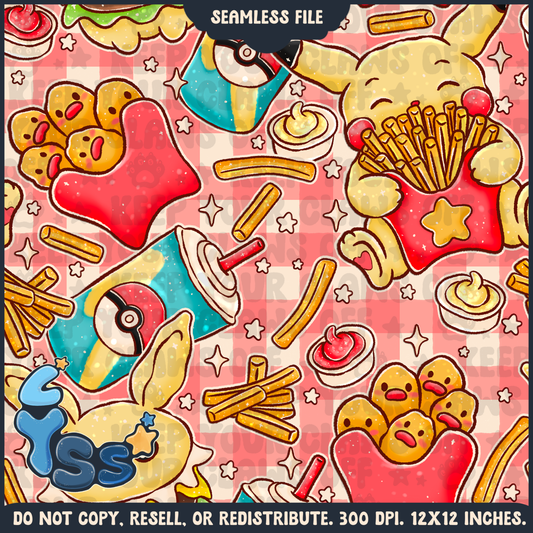 2025 - Lyss Doodles - Seamless - Mains - Colour Collab - Poke Diner - 25LD005