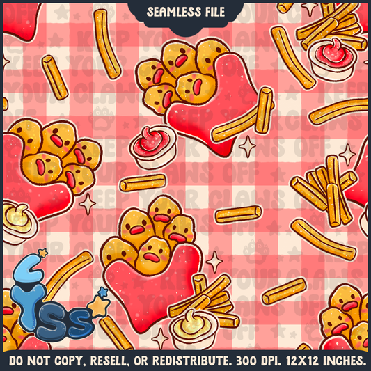 2025 - Lyss Doodles - Seamless - Mains - Colour Collab - Poke Diner - 25LD005