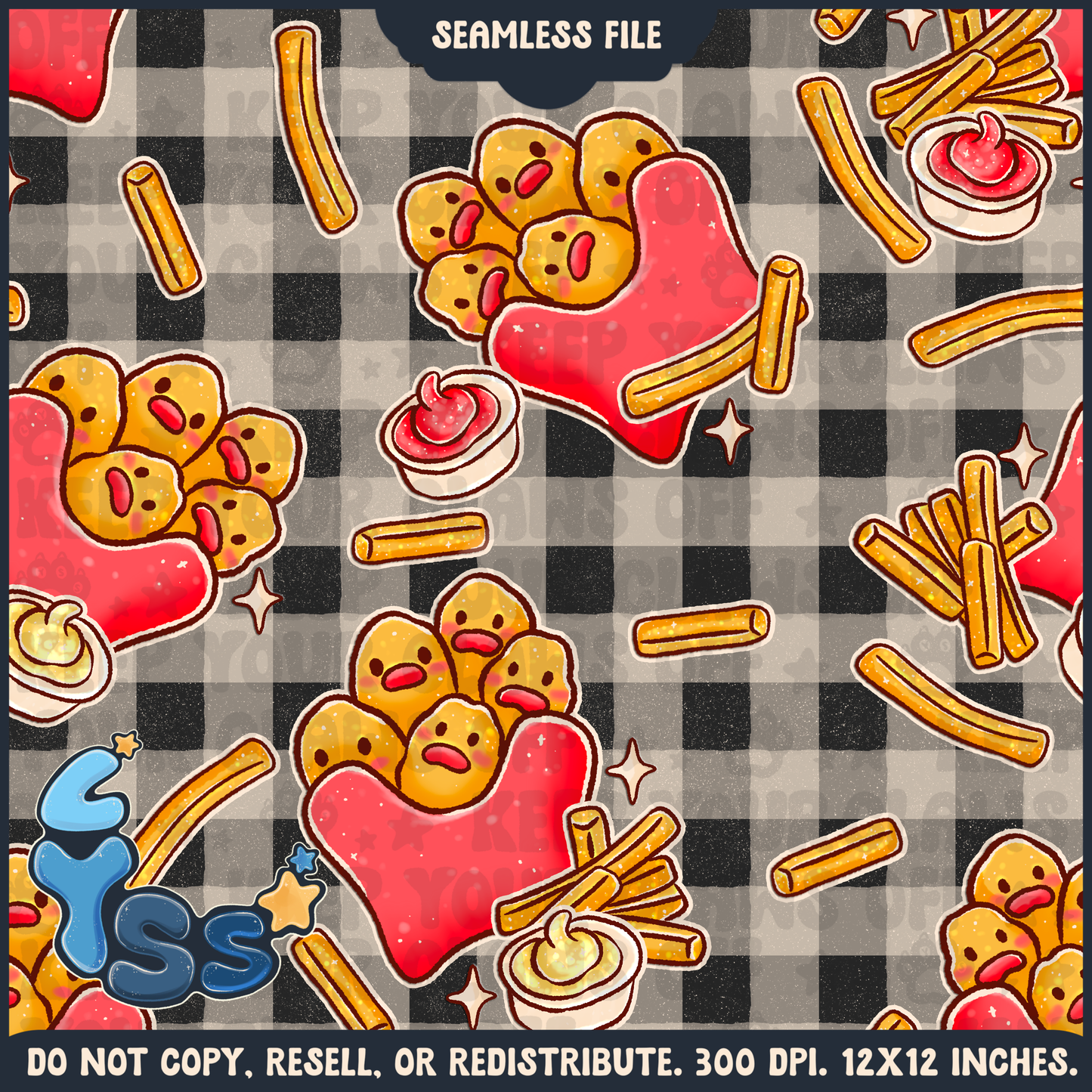 2025 - Lyss Doodles - Seamless - Mains - Colour Collab - Poke Diner - 25LD005