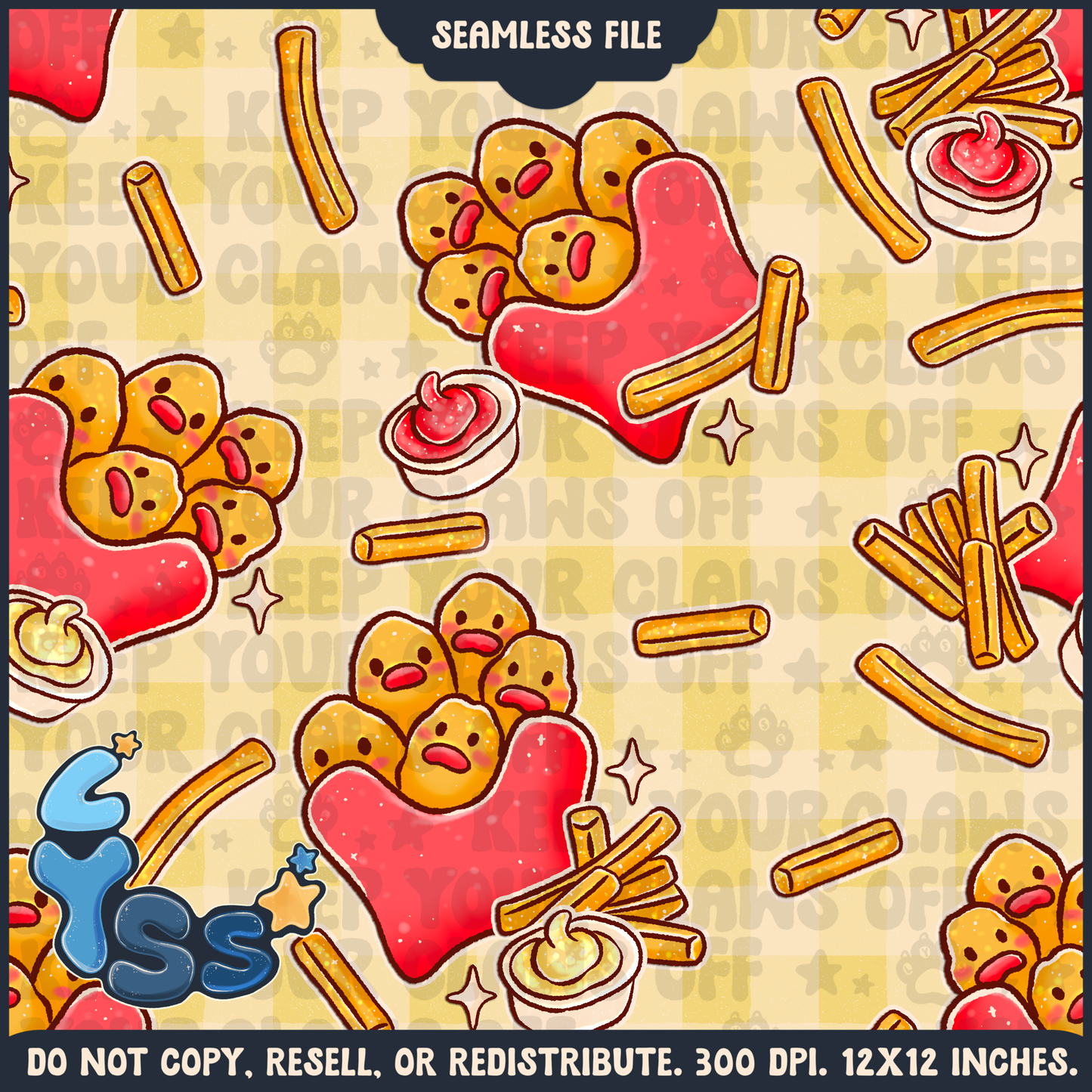 2025 - Lyss Doodles - Seamless - Mains - Colour Collab - Poke Diner - 25LD005