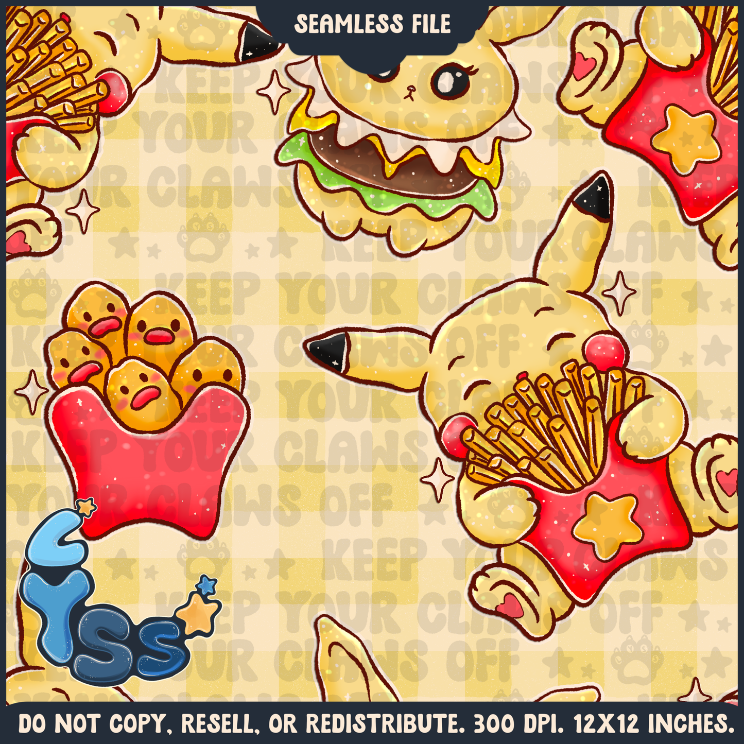 2025 - Lyss Doodles - Seamless - Mains - Colour Collab - Poke Diner - 25LD005