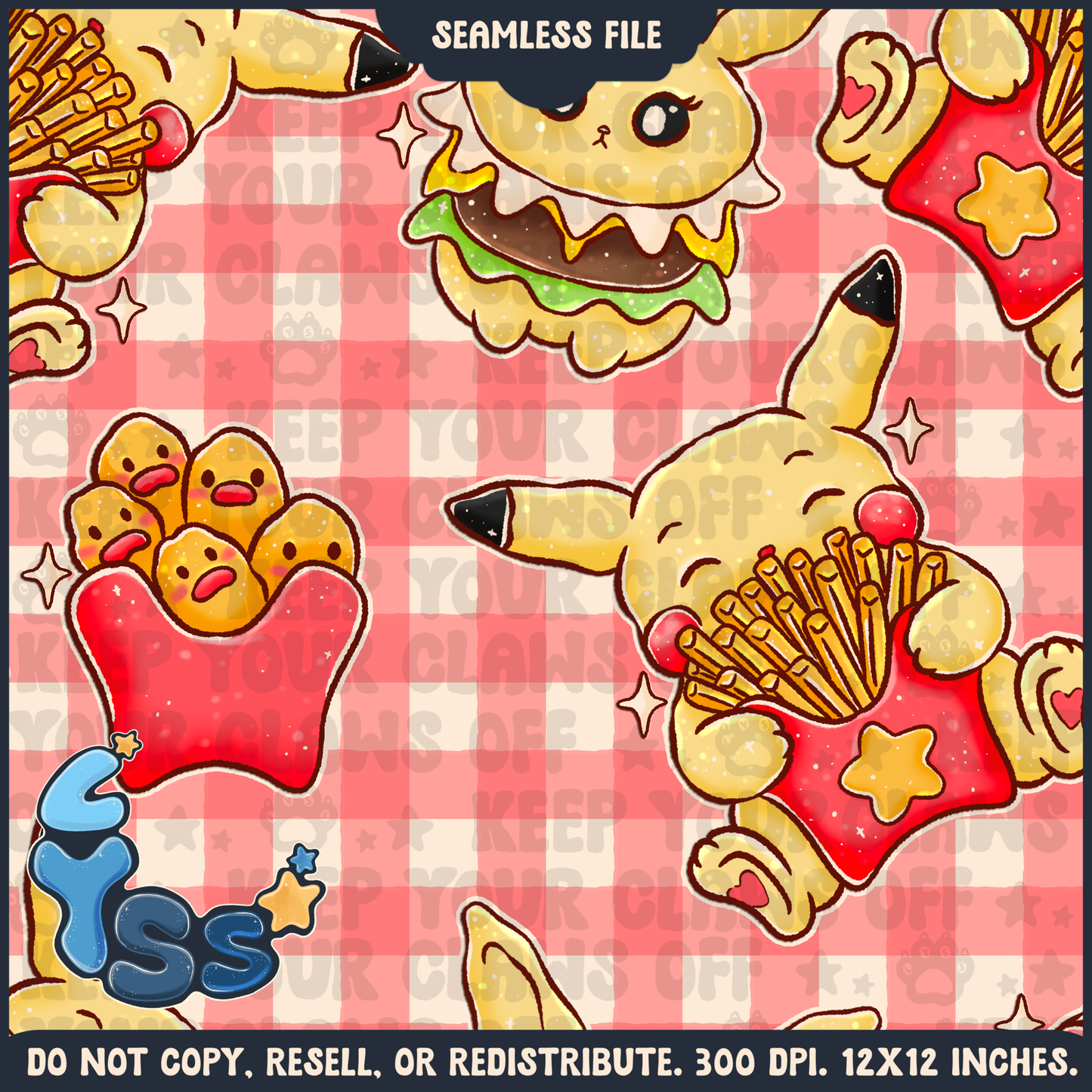2025 - Lyss Doodles - Seamless - Mains - Colour Collab - Poke Diner - 25LD005