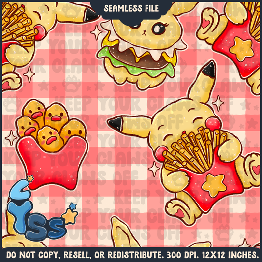 2025 - Lyss Doodles - Seamless - Mains - Colour Collab - Poke Diner - 25LD005