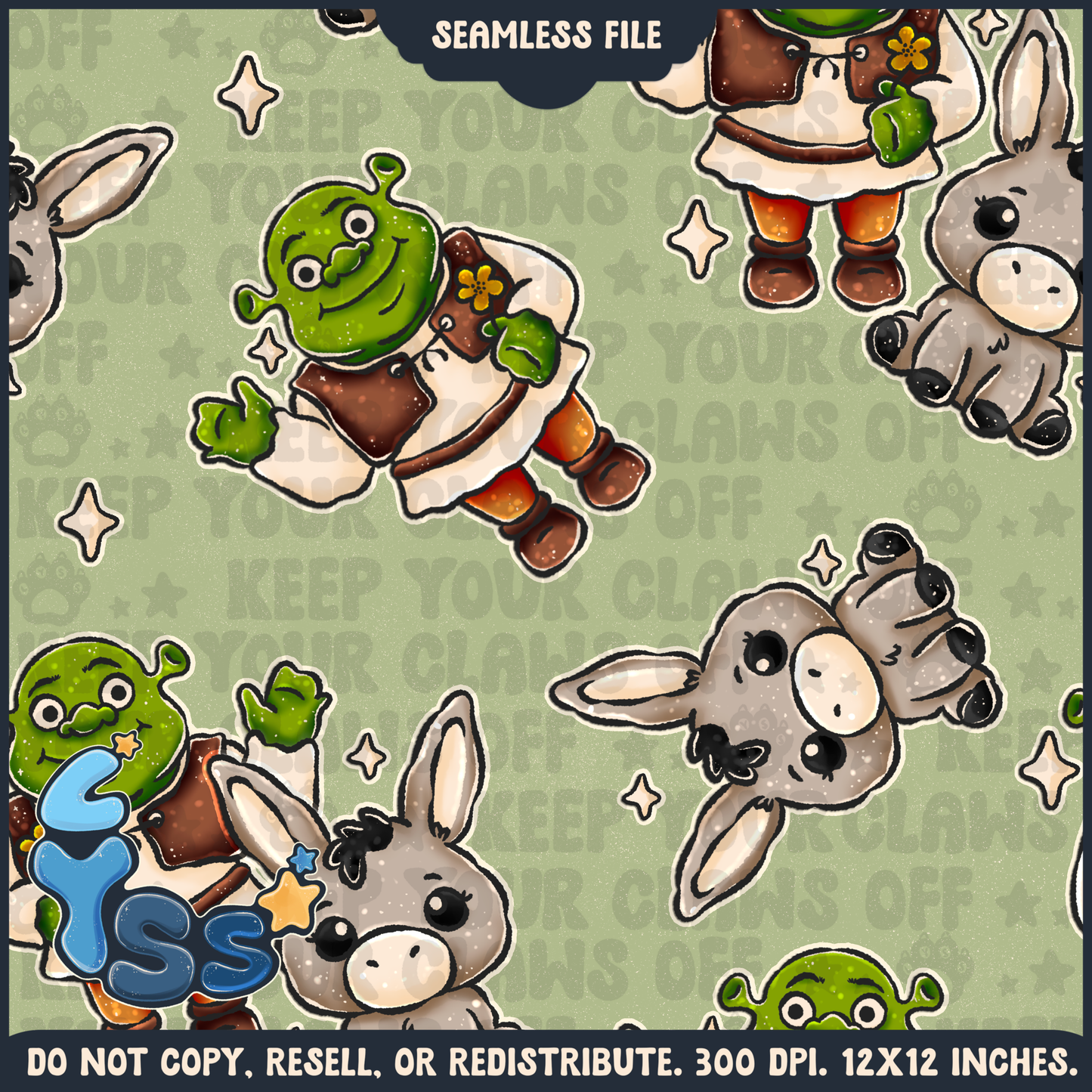 2025 - Lyss Doodles - Seamless - Mains - Colour Collab - Swamp  - 25LD002