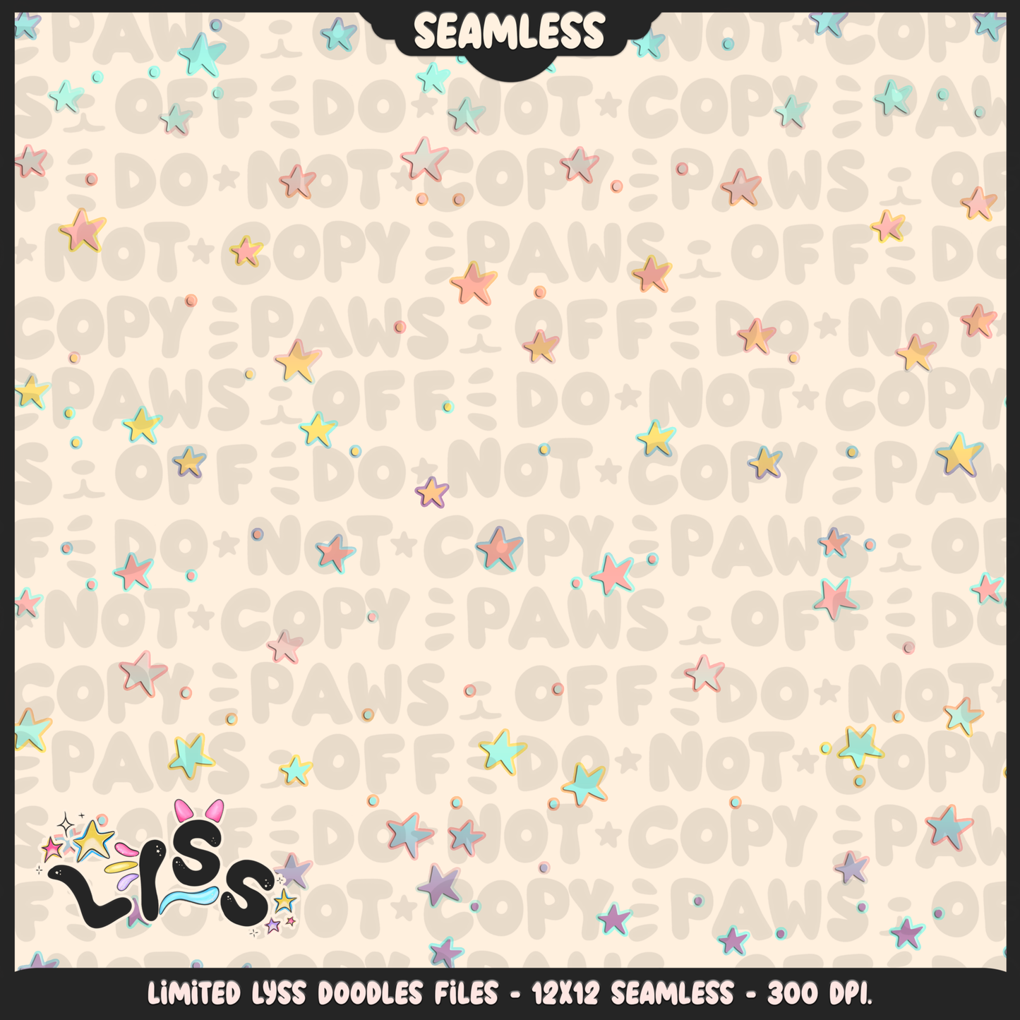 2024 - Lyss Doodles - Seamless - Coordinates - Nightmare comic - 24LD074