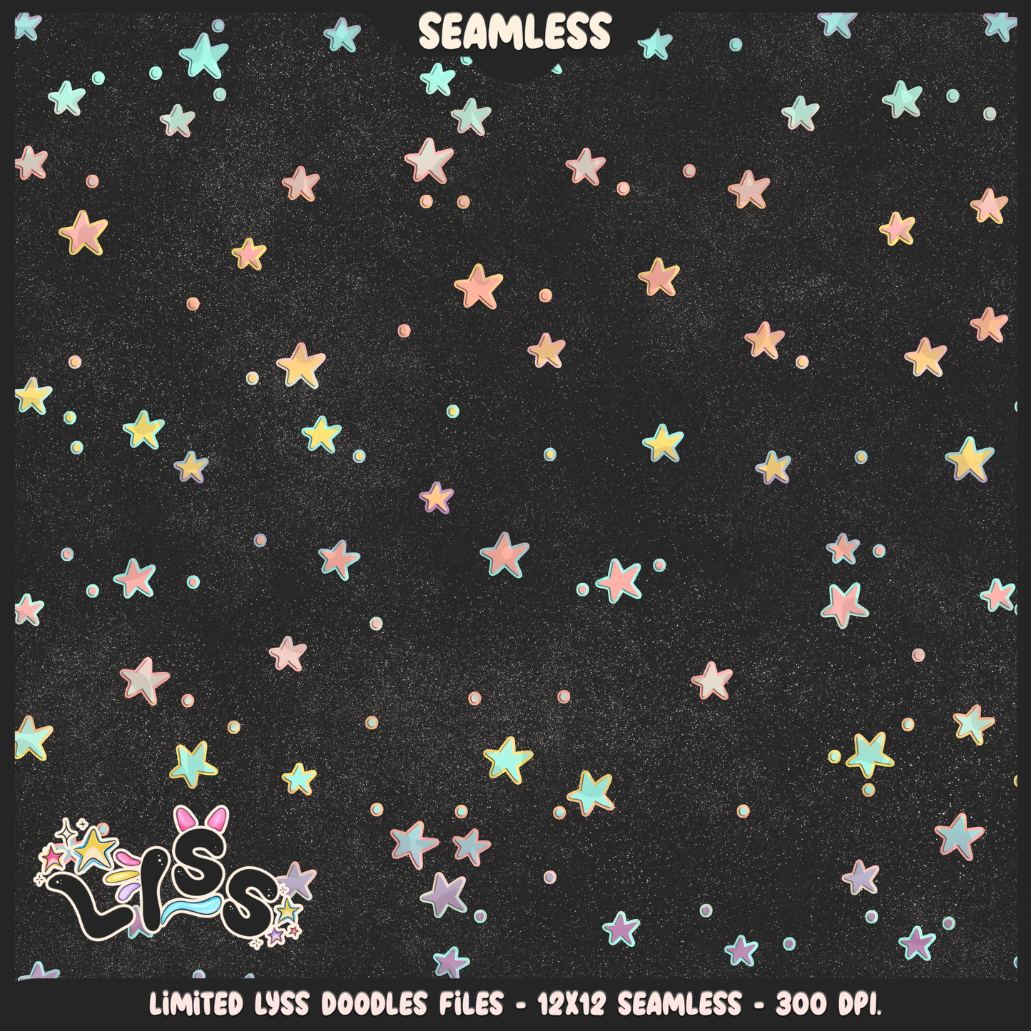 2024 - Lyss Doodles - Seamless - Coordinates - Nightmare comic - 24LD074