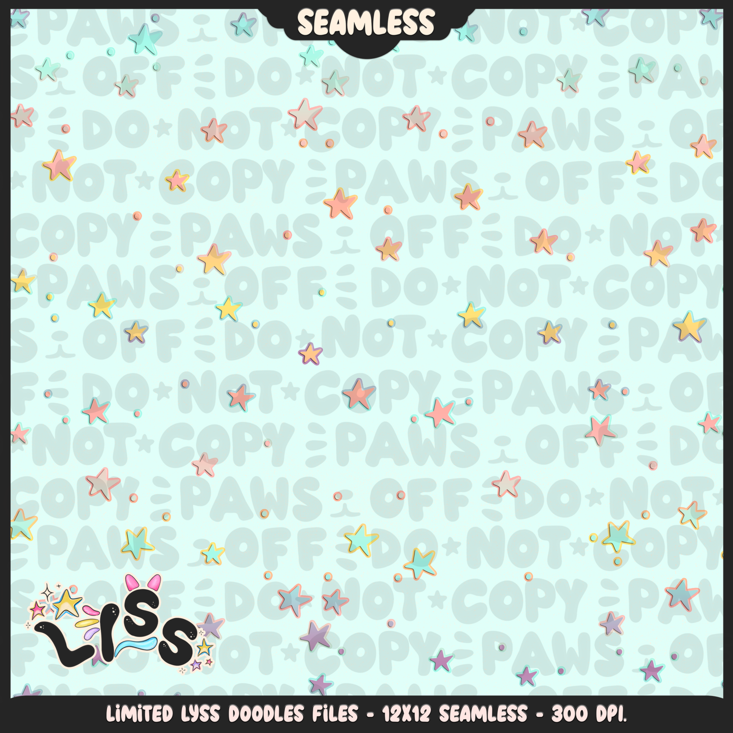 2024 - Lyss Doodles - Seamless - Coordinates - Nightmare comic - 24LD074