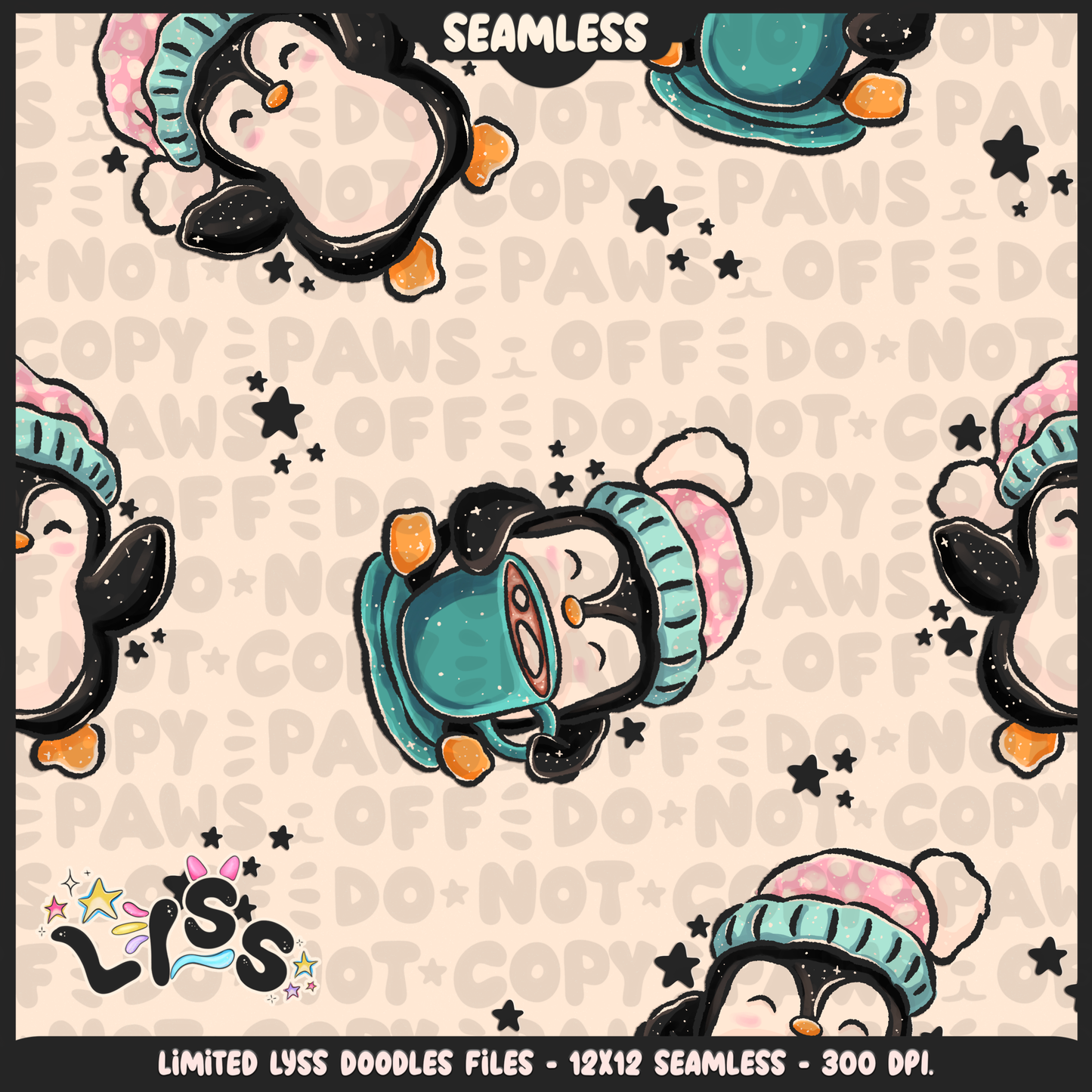 2024 - Lyss Doodles - Seamless - Mains - Enchanted Cafe - 24LD081