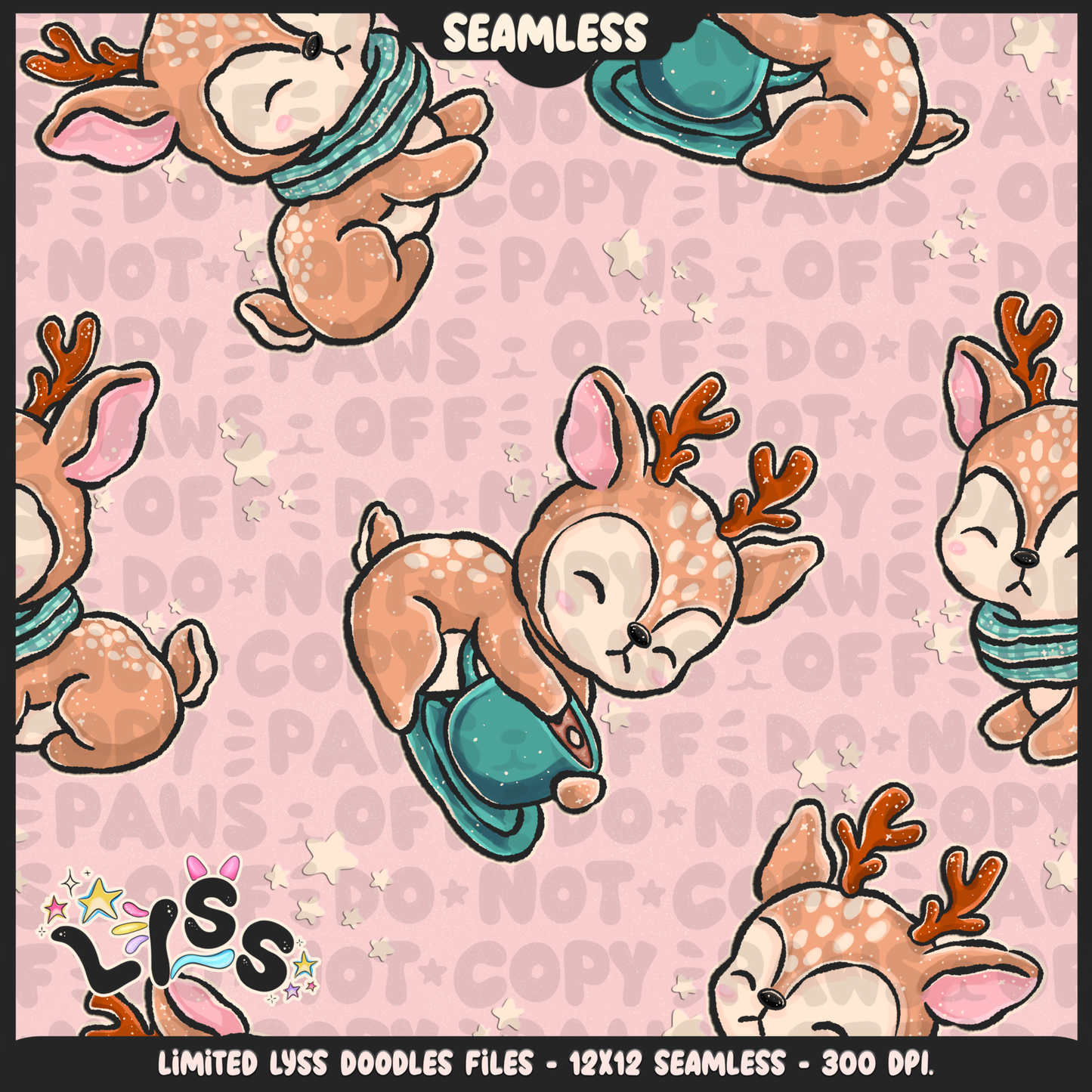 2024 - Lyss Doodles - Seamless - Mains - Enchanted Cafe - 24LD081