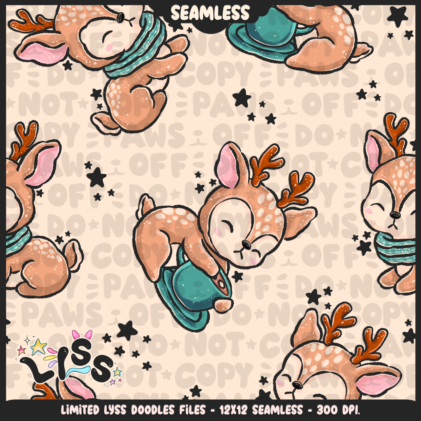 2024 - Lyss Doodles - Seamless - Mains - Enchanted Cafe - 24LD081