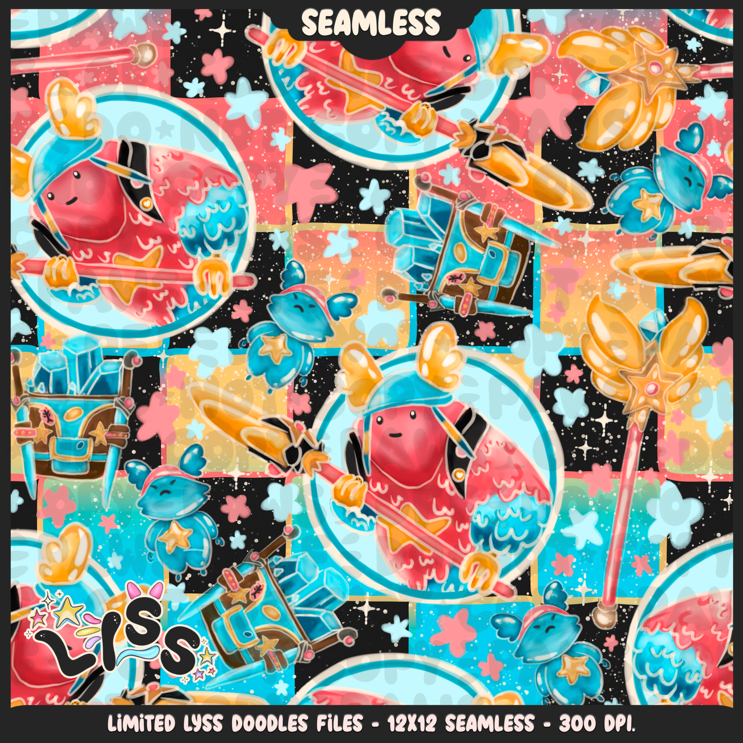 2024 - Lyss Doodles - Seamless - Mains - Fort Battle - SEMI - EXCLUSIVES