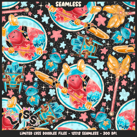 2024 - Lyss Doodles - Seamless - Mains - Fort Battle - Guff