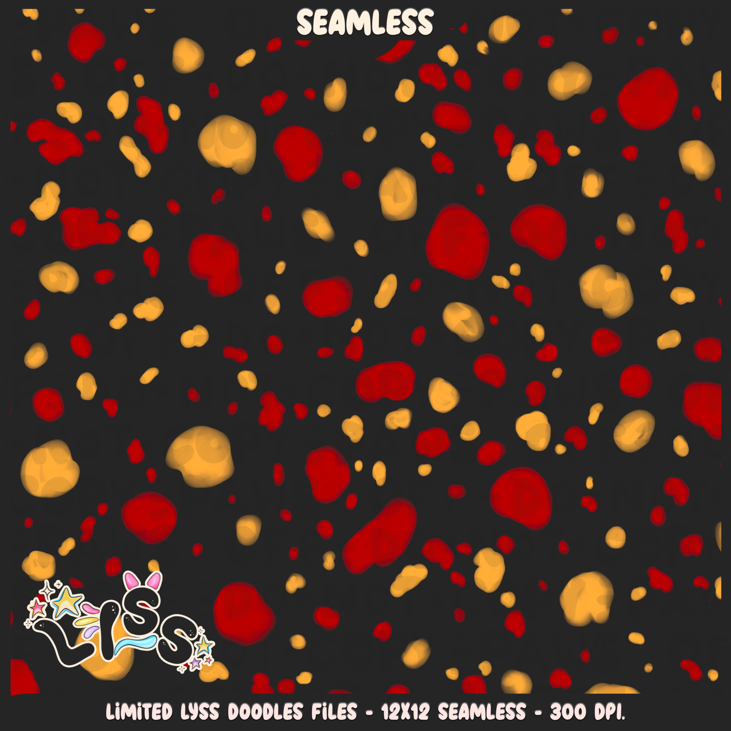 2024 - Lyss Doodles - Seamless - Coordinates - Fort Battle - Tomato