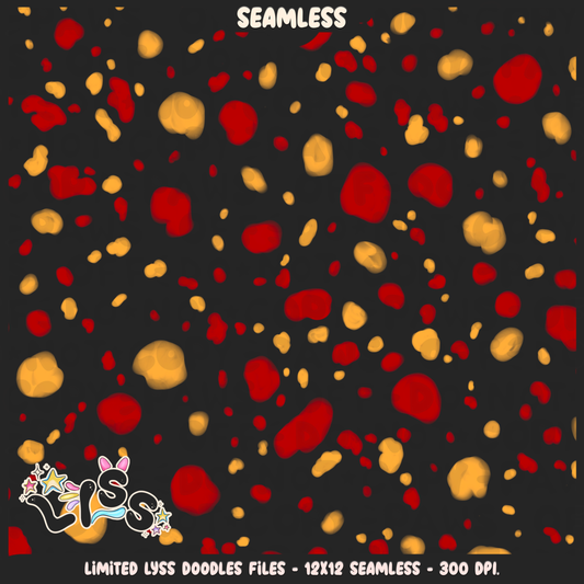 2024 - Lyss Doodles - Seamless - Coordinates - Fort Battle - Tomato