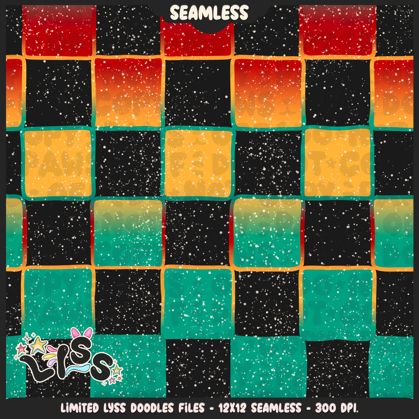 2024 - Lyss Doodles - Seamless - Coordinates - Fort Battle - Tomato