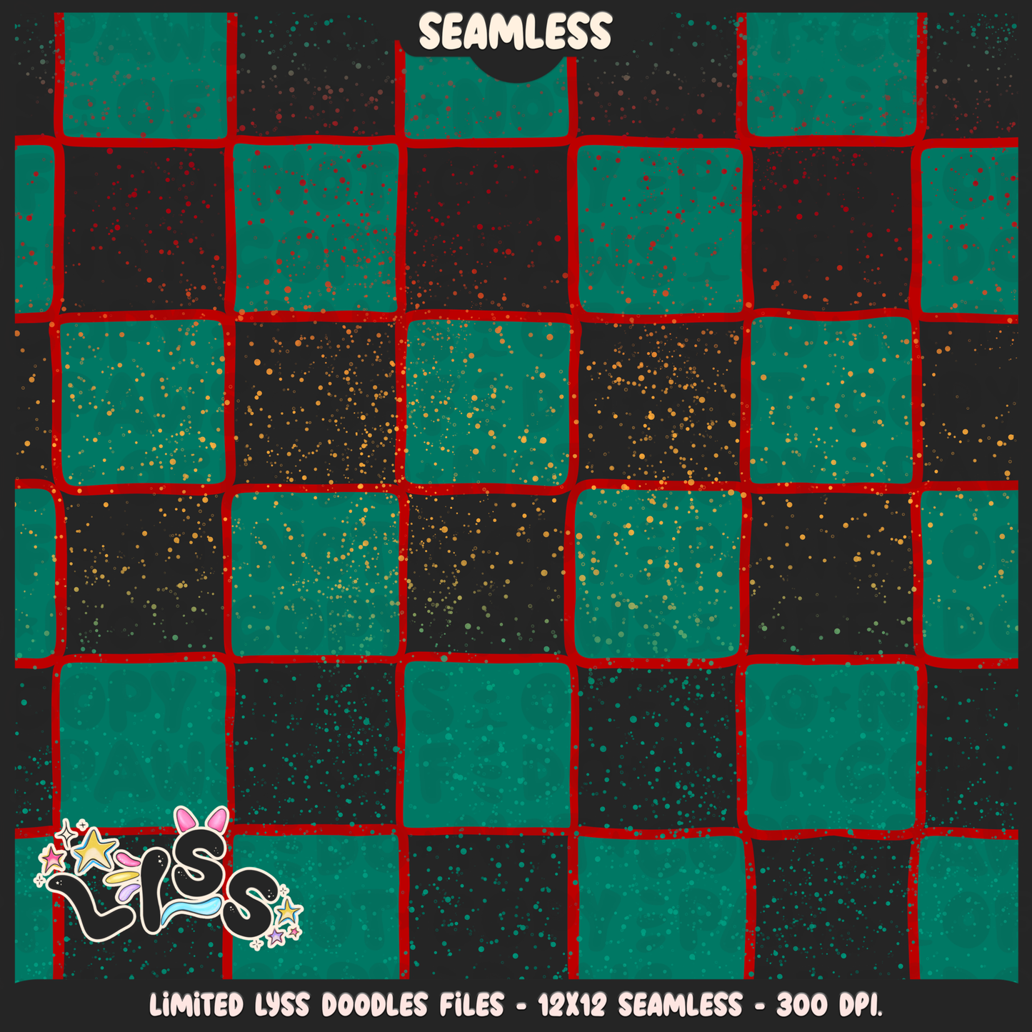 2024 - Lyss Doodles - Seamless - Coordinates - Fort Battle - Tomato