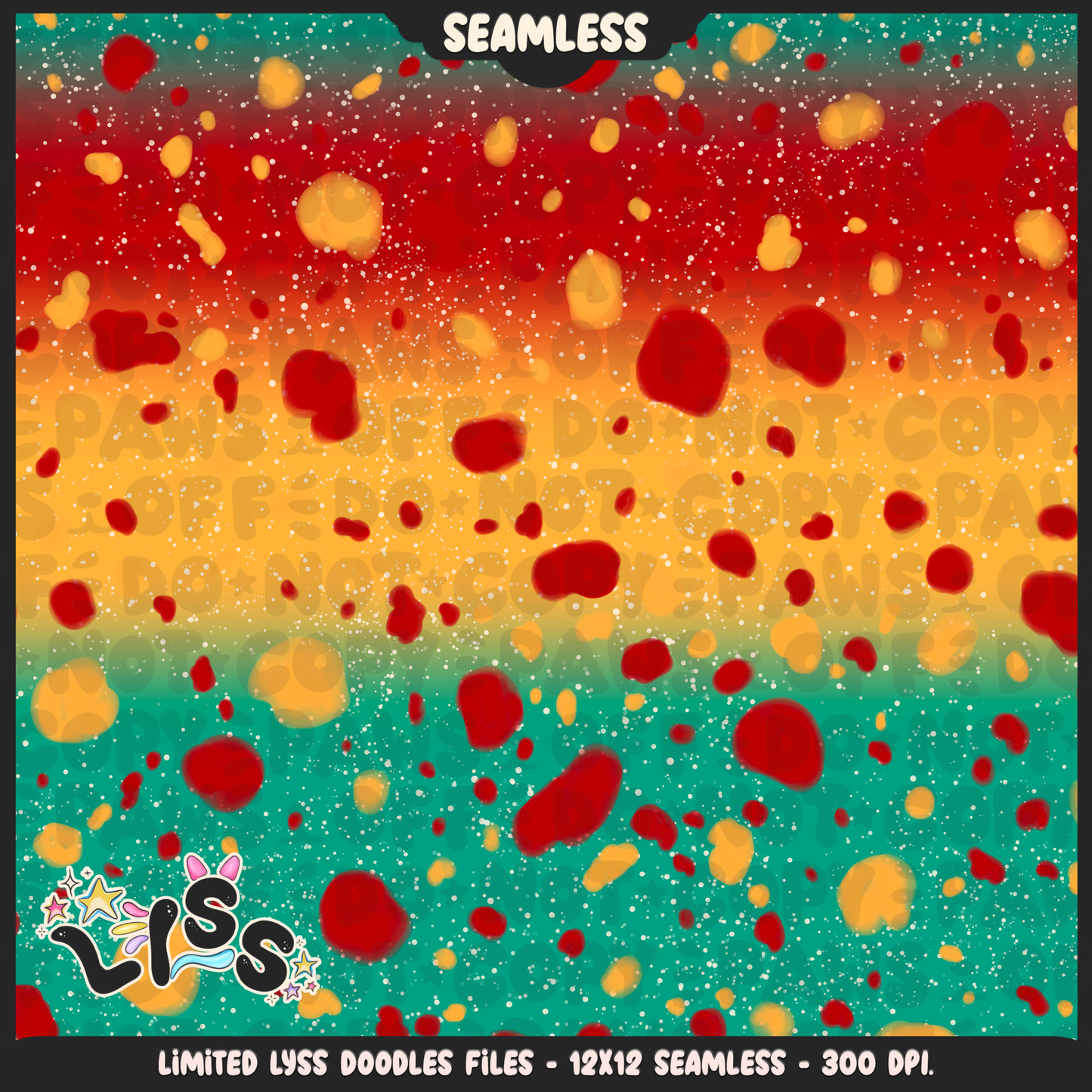 2024 - Lyss Doodles - Seamless - Coordinates - Fort Battle - Tomato