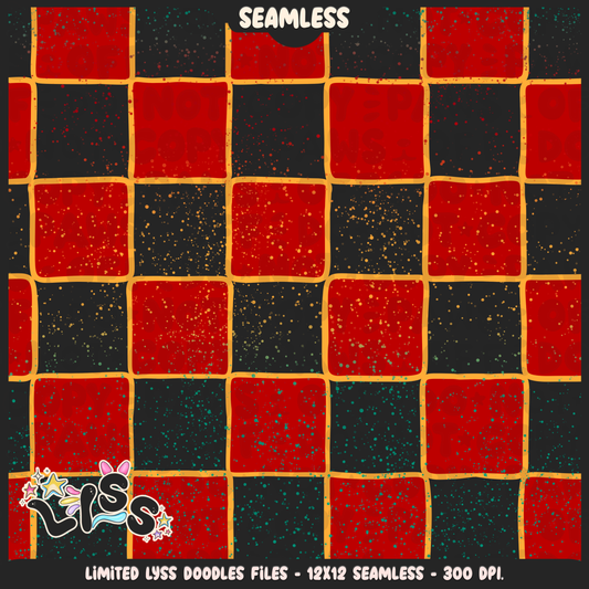 2024 - Lyss Doodles - Seamless - Coordinates - Fort Battle - Tomato