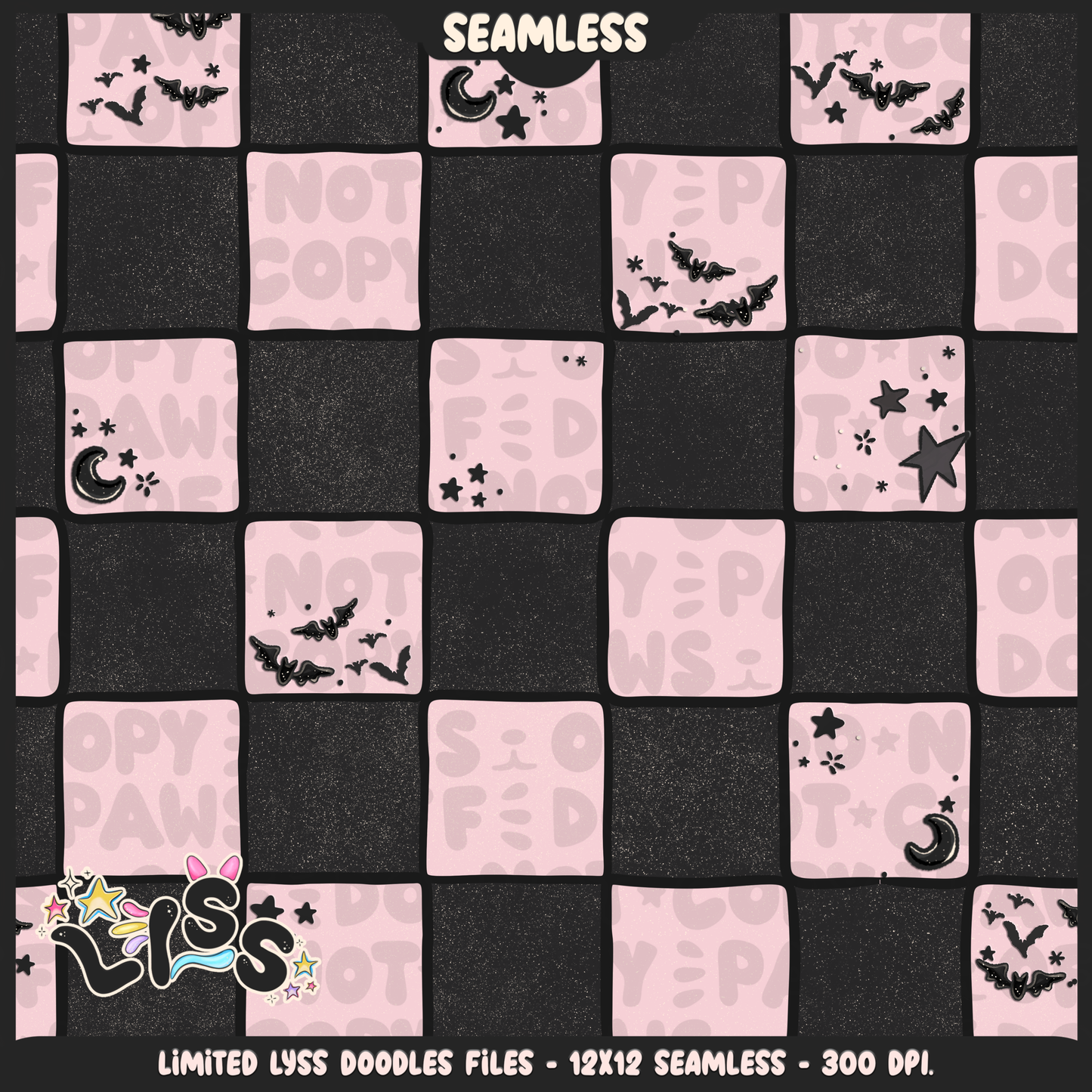 2024 - Lyss Doodles - Seamless - Coordinate - Franken Woof - 24LD076