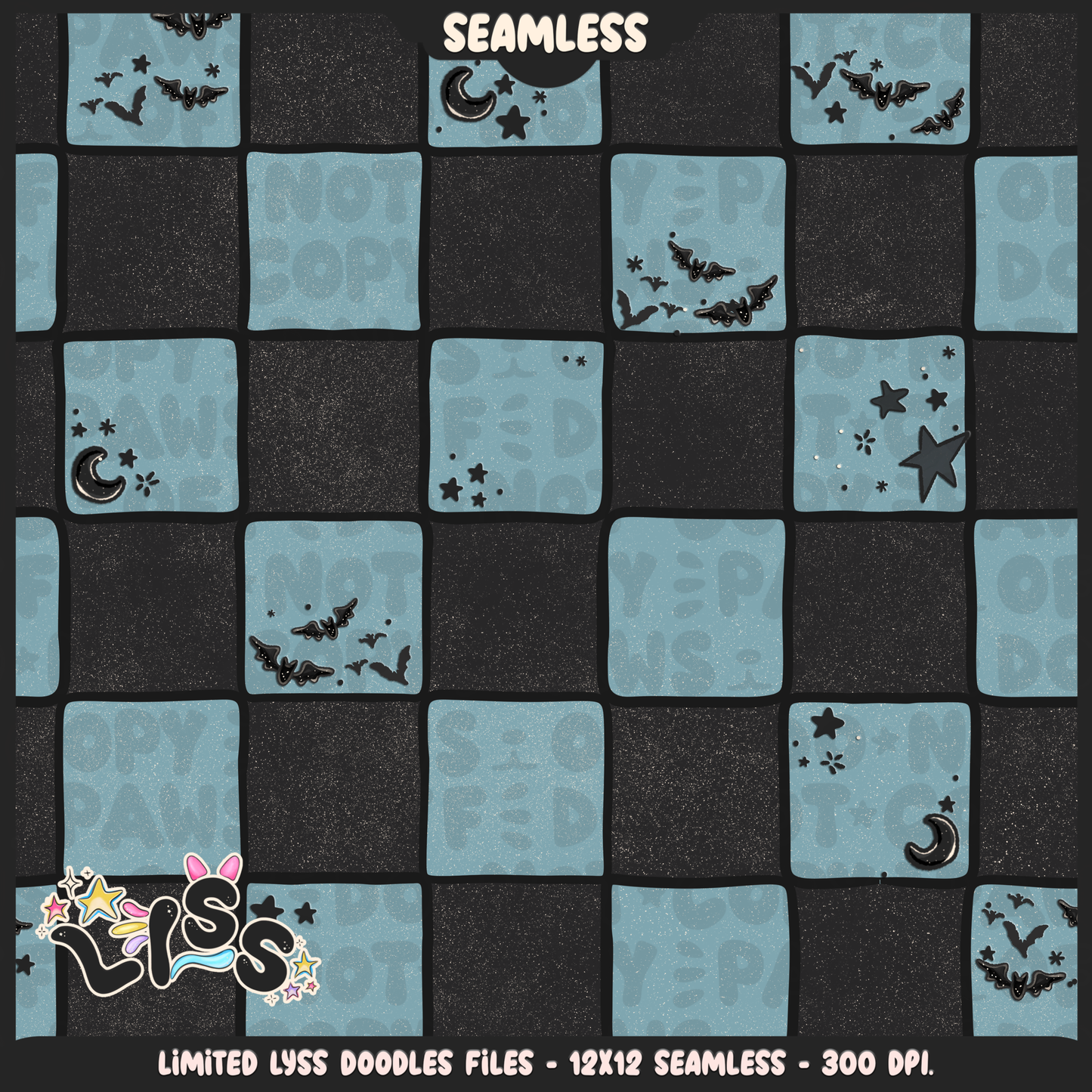 2024 - Lyss Doodles - Seamless - Coordinate - Franken Woof - 24LD076