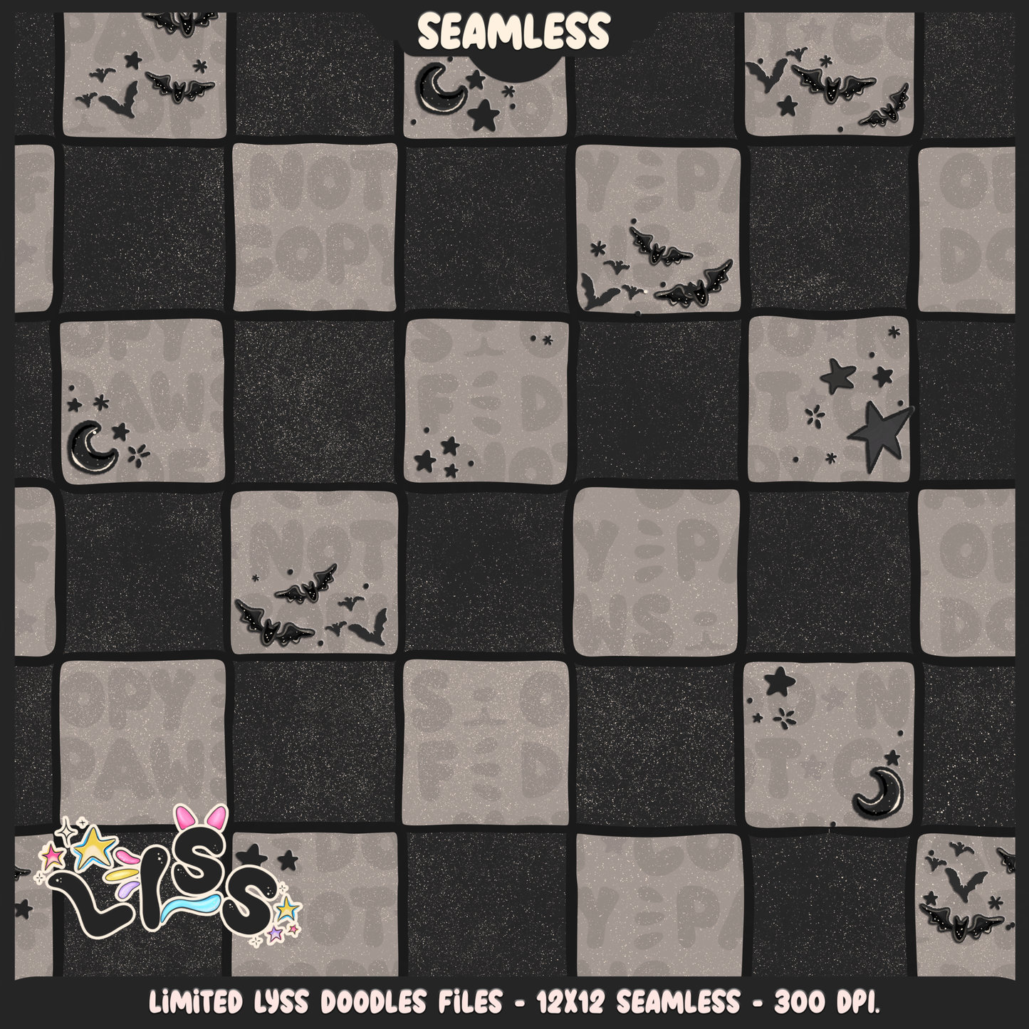 2024 - Lyss Doodles - Seamless - Coordinate - Franken Woof - 24LD076