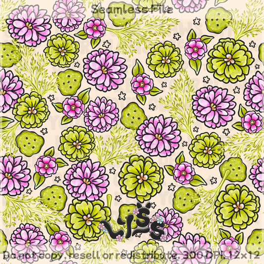 2025 - Lyss Doodles - Seamless - Garden Pickles - 25LD041