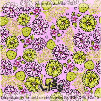 2025 - Lyss Doodles - Seamless - Garden Pickles - 25LD041