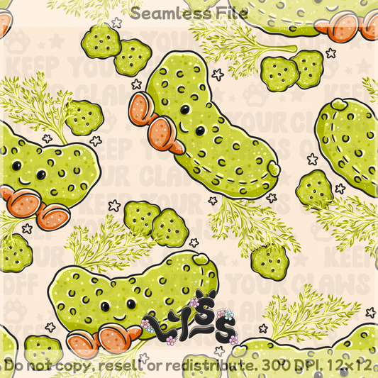 2025 - Lyss Doodles - Seamless - Garden Pickles - 25LD041