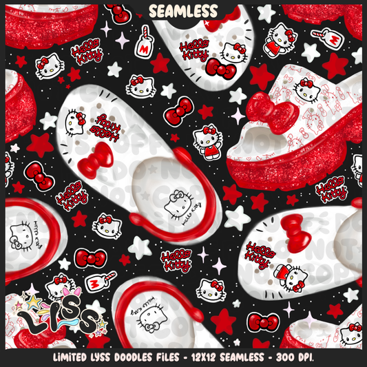 2024 - Lyss Doodles - Seamless - Mains - HK Birthday - Comfy Shoes - 24LD011