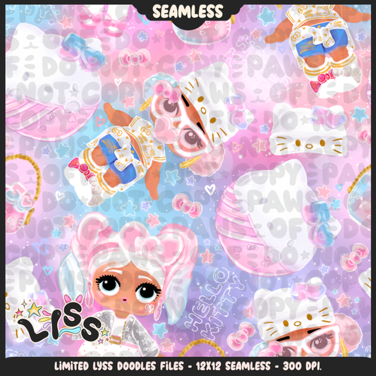 2024 - Lyss Doodles - Seamless - Mains - HK Birthday - Surprise Dolls - 24LD012