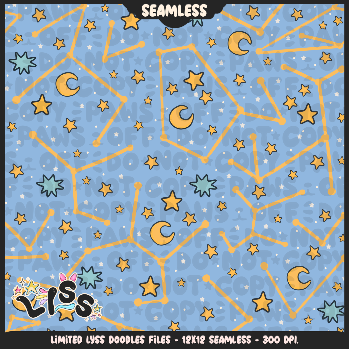 2024 - Lyss Doodles - Seamless - Mains - HP Pride - Ravenclaw - 24LD035