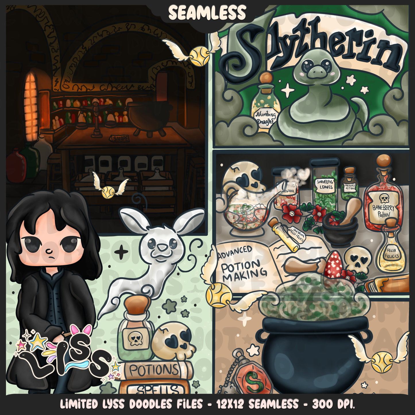 2024 - Lyss Doodles - Seamless - Mains - HP Pride - Slyth - 24LD033